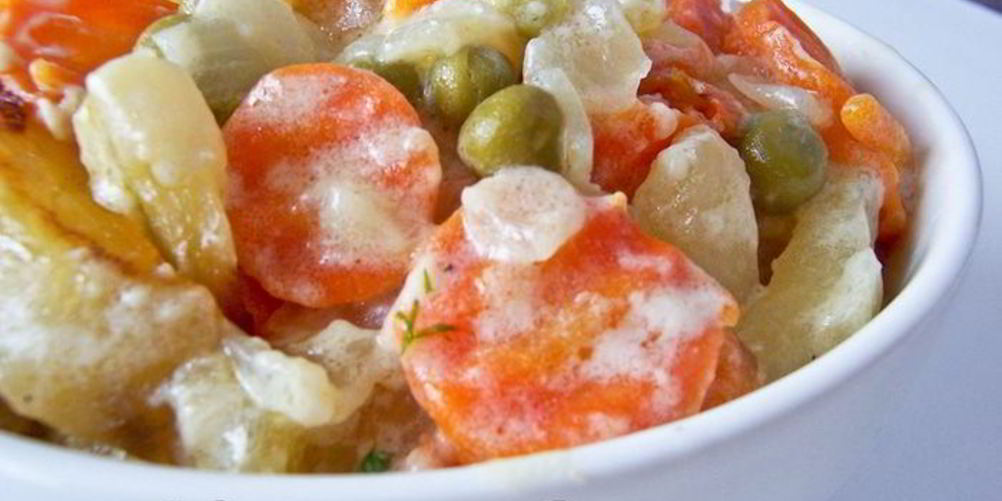 Как приготовить овощное рагу под белым соусом аллеманд