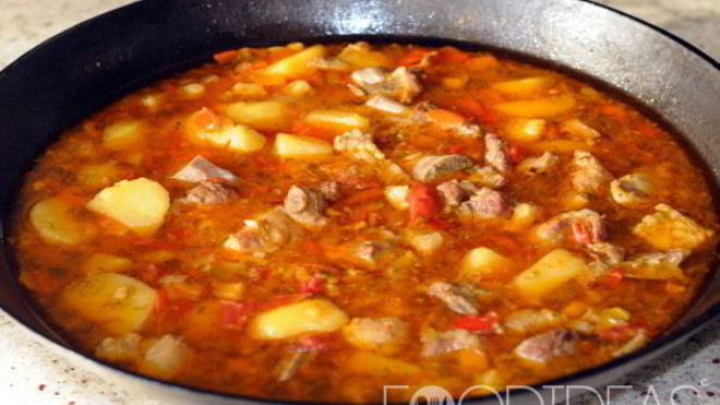 Рецепт Овощное рагу с баклажанами, картошкой и мясом