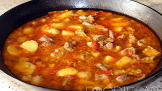 Рецепт Овощное рагу с баклажанами, картошкой и мясом