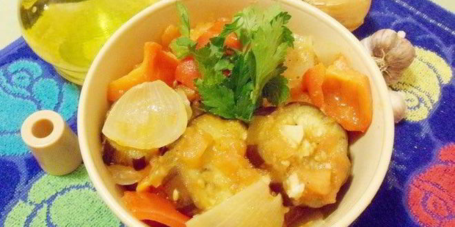 Рецепт овощное рагу с баклажанами по-арабски