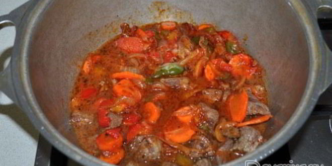 Рецепт овощное рагу с говядиной