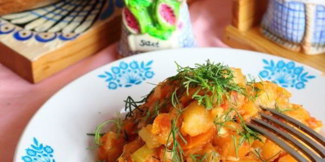 Рецепт овощное рагу с кабачками в мультиварке
