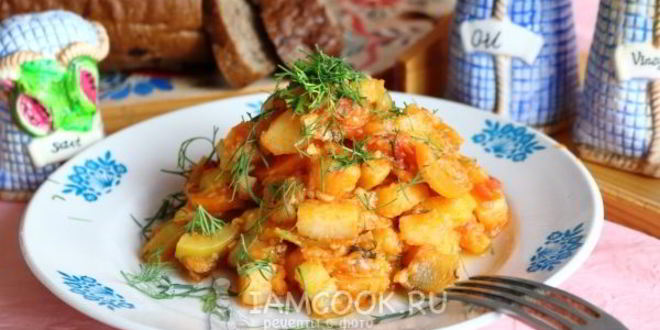 Рецепт овощное рагу с кабачками в мультиварке