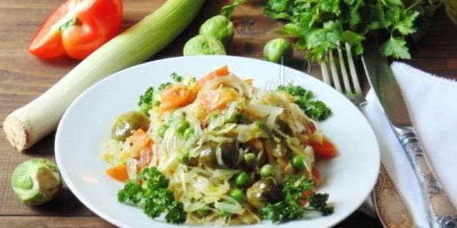 Рецепт овощное рагу с капустой