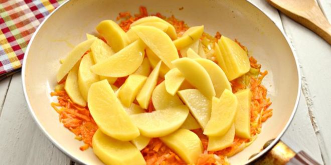 Рецепт овощное рагу с картофелем и грибами