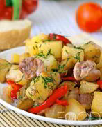 Овощное рагу с курицей