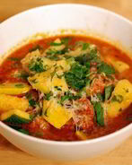 Овощное рагу с патиссонами