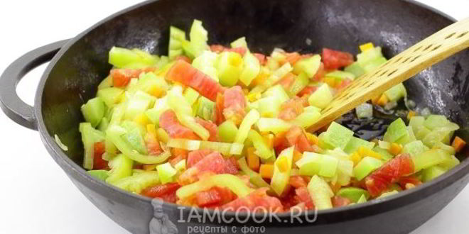 Рецепт овощное рагу с рисом