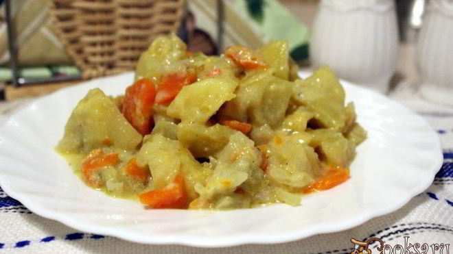 Рецепт Овощное рагу со сливками