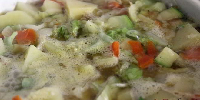 Рецепт овощное рагу со сливками