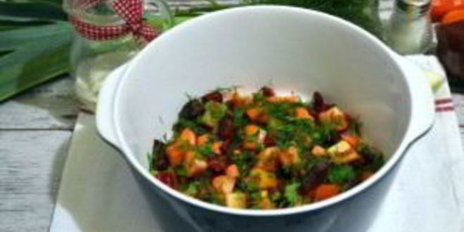 Рецепт овощное рагу со свининой в духовке