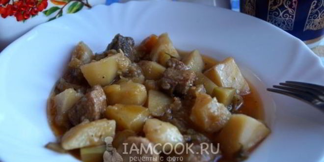 Рецепт овощного рагу со свининого