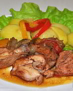 Пикантное рагу из курицы