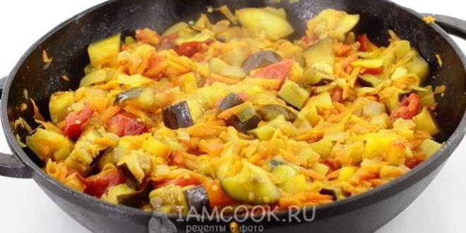 Рецепт рагу из баклажанов и помидоров