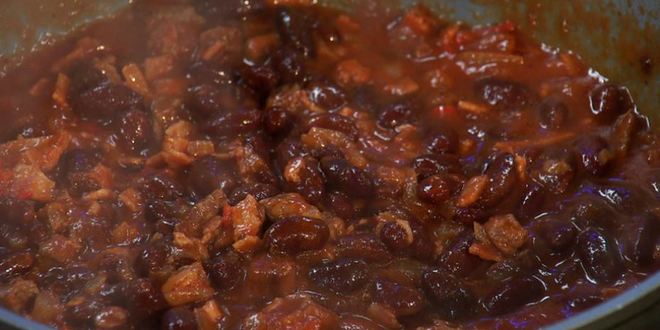 Рецепт рагу из говядины и красной фасоли в томатном соусе