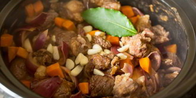 Рецепт рагу из говядины с грибными клецками