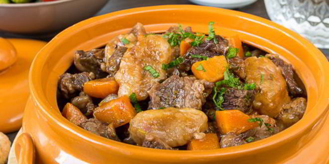 Рецепт рагу из говядины с грибными клецками