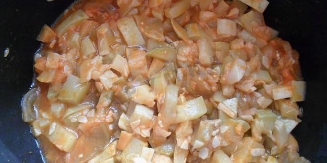 Рецепт рагу из кабачков и баклажанов в мультиварке