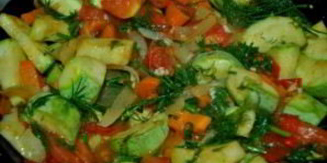 Рецепт рагу из кабачков и помидоров