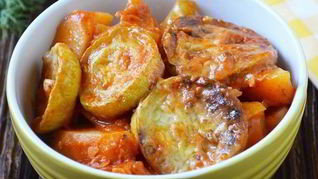 Рецепт Рагу из картофеля, кабачков и моркови