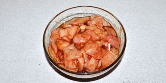 Рецепт рагу из куриного филе со сладким перцем