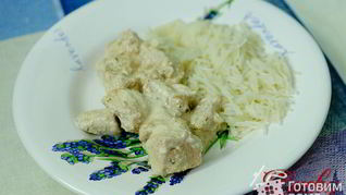 Рецепт Рагу из курицы со сливками и можжевельником