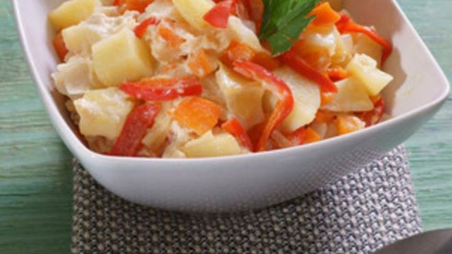 Рецепт Рагу из овощей со сметанным соусом