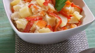 Рецепт Рагу из овощей со сметанным соусом