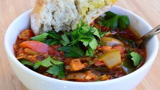 Рецепт Рагу из помидоров и перца