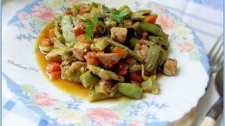 Рецепт Рагу из стручковой фасоли и курицы