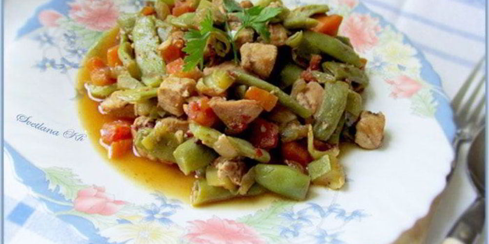Как приготовить рагу из стручковой фасоли и курицы