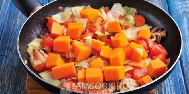 Рецепт рагу из тыквы с овощами