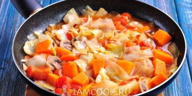 Рецепт рагу из тыквы с овощами