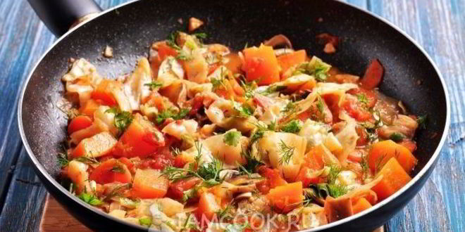 Рецепт рагу из тыквы с овощами