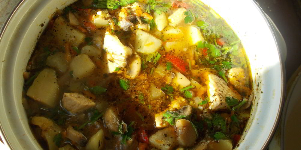 Рецепт мясное рагу с овощами и грибами