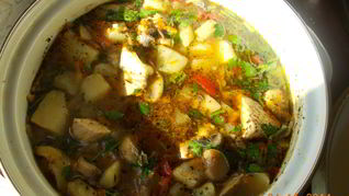 Рецепт Рагу с мясом, грибами и овощами