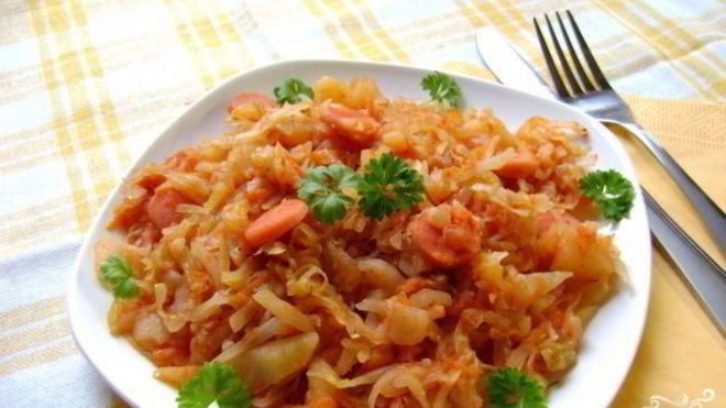 Рецепт Рагу с сосиской