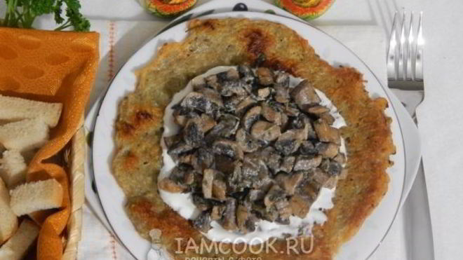 Рецепт Решти из картофеля с грибным рагу