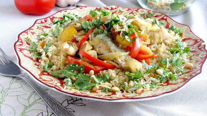 Рецепт Рыбное рагу с киноа по-мароккански