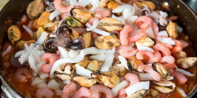 Рецепт томатное рагу из морепродуктов