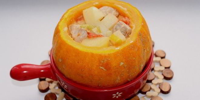 Рецепт тыквы с мясныма рагу