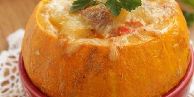 Рецепт тыквы с мясныма рагу