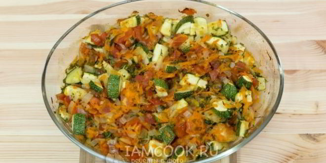 Рецепт запеченное рагу из кабачков в духовке
