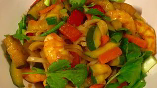 Рецепт Рисовая лапша с креветками