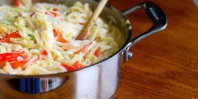 Рецепт рисовая лапша с курицей по-азиатски