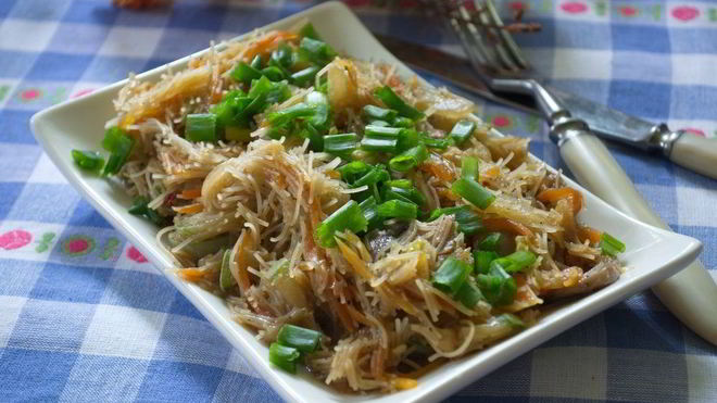 Рецепт Рисовая лапша с овощами