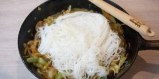 Рецепт рисовая лапша с овощами