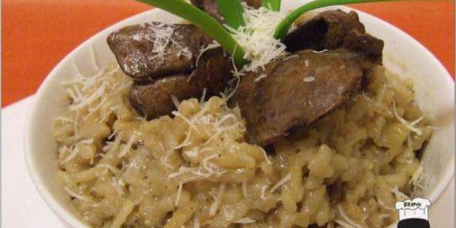 Рецепт ризотто с куриной печенью
