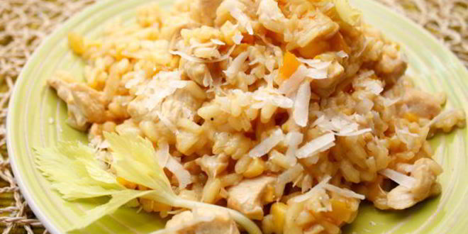 Рецепт ризотто с курицей