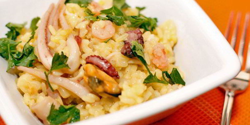 Рецепт ризотто с семгой